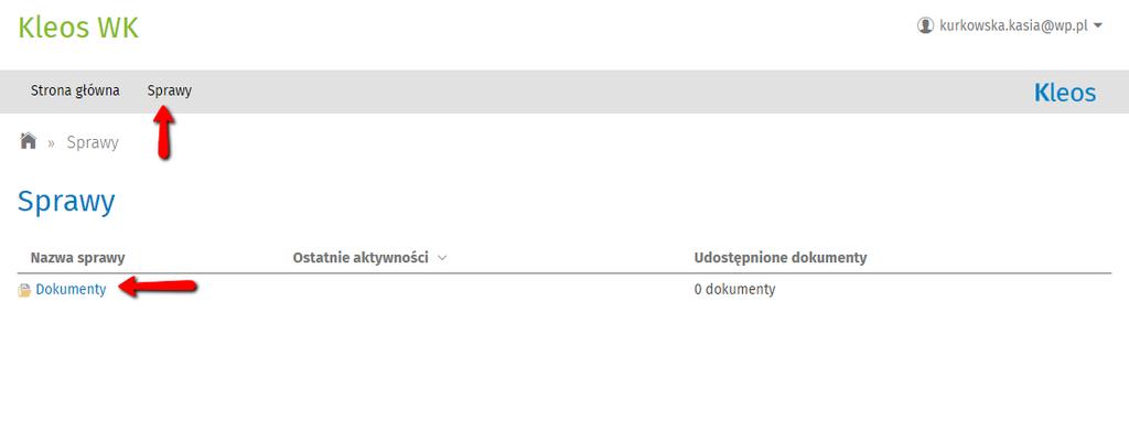 5. Przesyłanie plików przez użytkownika Kleos Connect.