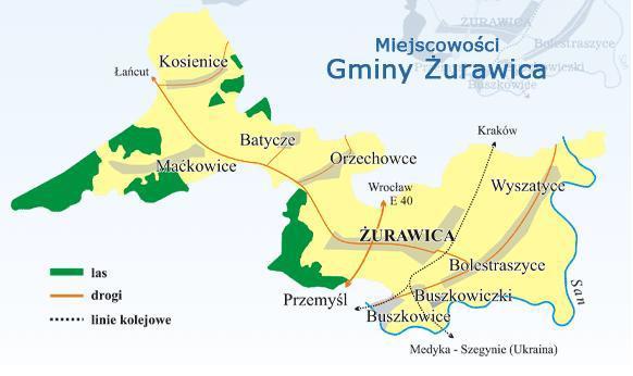 Rysunek 3 Podział administracyjny gminy Żurawica Źródło: www.zurawica.