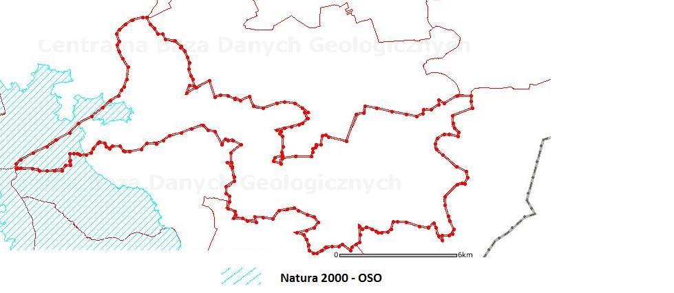 Obszary Natura 2000 Mapa 3 Natura 2000 Obszary specjalnej ochrony ptaków Źródło: Centralna Baza Danych Geologicznych Mapa 4 Natura 2000