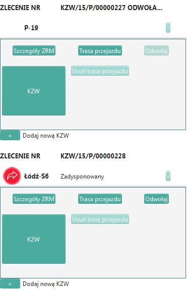 Rysunek 110 Odwoływane zlecenie wyjazdu - szczegóły Odwołać ZRM można tylko do momentu dojechania na miejsce Zdarzenia albo w przypadku awarii.