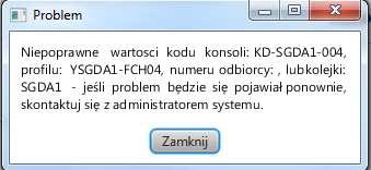 Tabela 3 Notyfikacje w SWD PRM Sytuacja, w której się pojawia Przykładowa notyfikacja Typ Akcja po