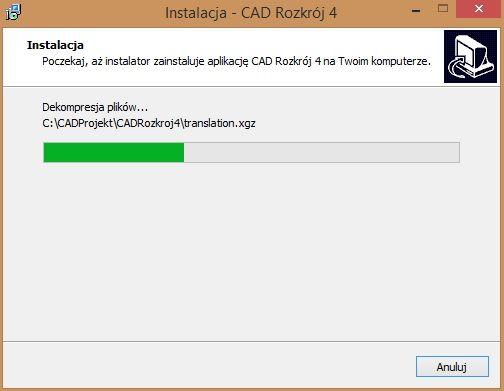 programu CAD Rozkrój 4 (Rys. 17); po kliknięciu przycisku Zakończ program instalacyjny zostanie zamknięty.