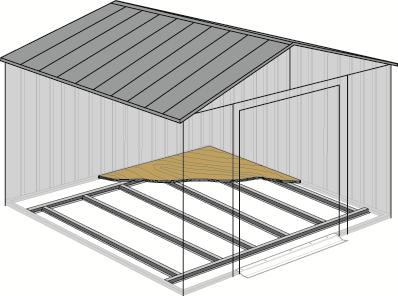 Zaleca się następujące materiały do budowy: Dłużyce z drewna sezonowanego pod ciśnieniem 38 x 89 mm Sklejka do użytku na zewnątrz pomieszczeń 5,5 mm (0 mm x 440 mm) wolno stosować w miejscach