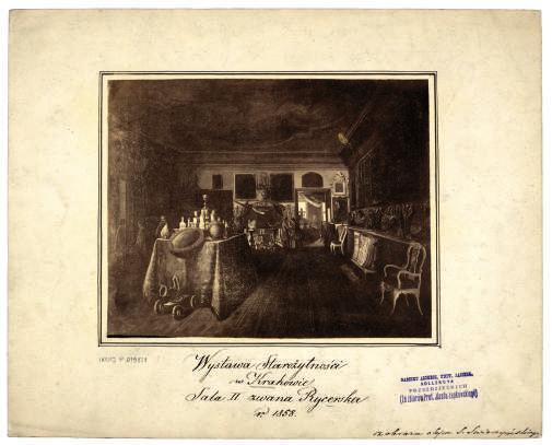 2 3 2. Obraz Sala druga zwana rycerską wystawy starożytności w Krakowie, fot. August Biasion, 1859, awers. Foto teka IHS UJ, sygn. IHSUJ P 019821. Repr. Fototeka IHS UJ 3.