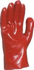 SYNTETYCZNE PVC7335 PVC7335 Czerwony 4, 1, 1, 1 Rękawica z PVC na wkładzie z bawełnianego dżerseju.