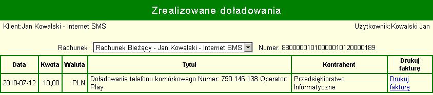 (widoczna, o ile spis nie jest pusty) służą do obsługi - wpisanie z klawiatury lub wprowadzenie z książki telefonicznej. - w polu należy powtórnie wpisać numer do zasilenia.