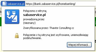 Podczas pierwszej wizyty na stronie warto upewnić się co do zabezpieczenia wymiany danych z