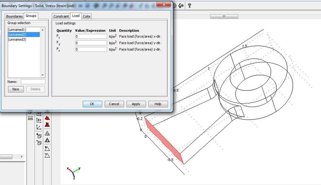 2.2 Opis czynności wykonywanych w programie COMSOL: Model 3D badanego elementu wykonany został za pomocą oprogramowania Autodesk Inventor Professional 2013, a następnie został zaimportowany do