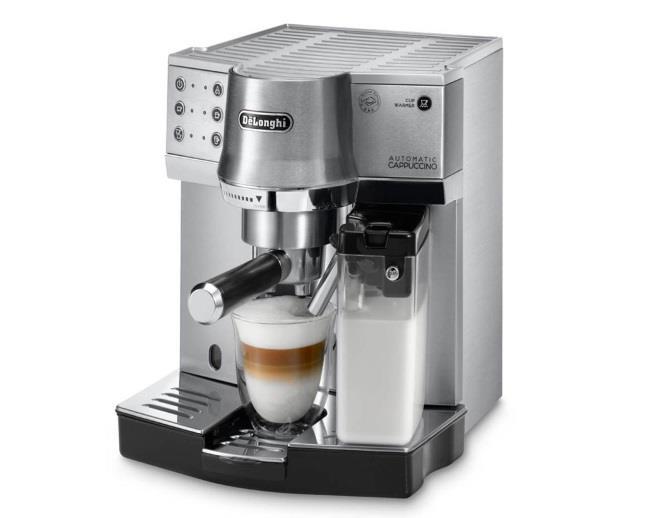 Automatic Cappuccino: tak Coffee tamper: Accessory Napięcie znamionowe/ częstotliwość (V~Hz): 220-240 V / 50-60 Hz Latte Macchiato: tak Moc wejściowa (W): 1450 kolor: Metaliczny Cup warmer: Active