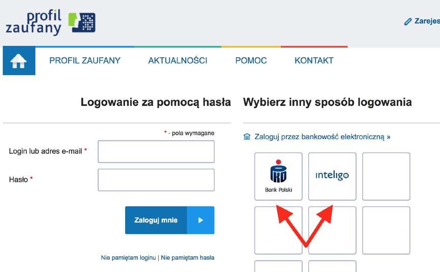 (plik: fot4.jpg) Krok 2. Po kliknięciu zostaniesz automatycznie przeniesiony na stronę Profilu Zaufanego (https://pz.gov.pl).