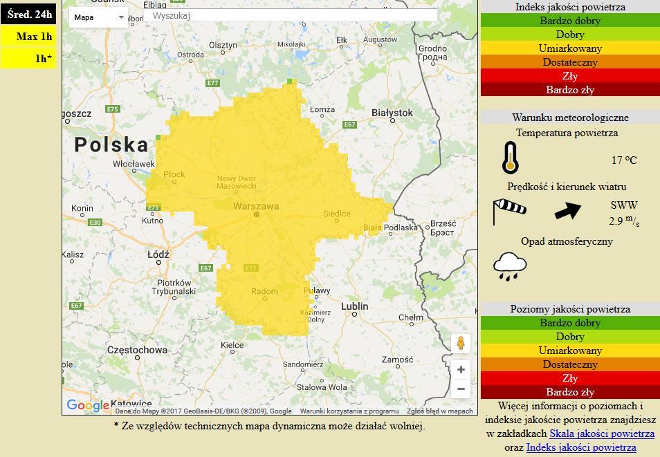 ] na automatycznych stacjach WIOŚ w