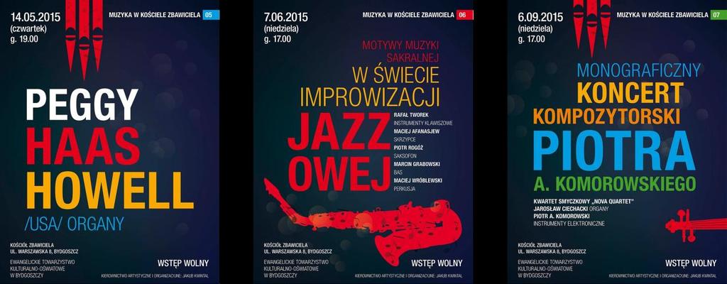 Plan minimum każdej edycji to: koncert jazzowy, recital organowy wirtuoza spoza naszego kraju (gościliśmy już organistów z USA i dwukrotnie z Niemiec) oraz koncert promujący wybranego współczesnego