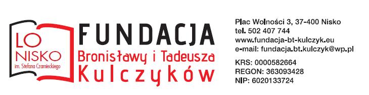 Regulamin przyznawania Stypendium Fundacji Bronisławy i Tadeusza Kulczyków dla uczniów Liceum Ogólnokształcącego im. Stefana Czarnieckiego w Nisku Postanowienia ogólne 1 1.