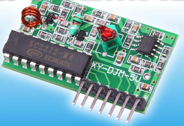 Pilot RF 4-kanałowy + odbiornik XY-DJM-5V umożliwia zdalne sterowanie do czterech urządzeń.