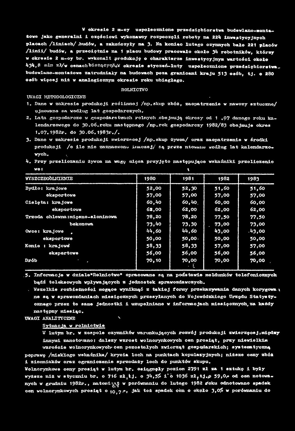 wykonal produkcję o charakterze nwestycyjnym wartośc około 434,8 mn zl/w cenachbożącyc/^w okrese styczeń-luty uspołecznone przedsęborstwa.