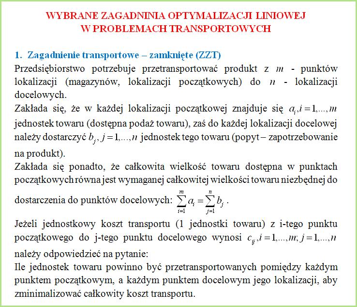 Zadania optymalizacji