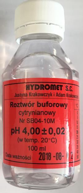 Widok ekranu dla tej czynności. Krok 8: należy zaczekać, aż ustabilizuje się pozycja Raw (zdjęcie poniżej). Krok 9: należy zatwierdzić przyciskiem OK. Krok 10: należy wyjąć elektrodę ph z buforu 7 ph.