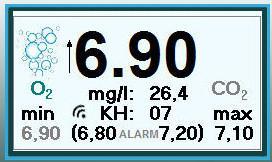 Dispenser CO2 WLAN marki Hydroidea To najnowszy sterownik do utrzymania stałego poziomu ph w zależności od TwW (twardość węglanowa) z graficznym wyświetlaczem LCD jest to rozbudowana i udoskonalona
