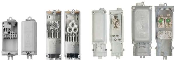 ślizgowe IP 54 85x270 90 EKM-2051 F C H 2/3/4xE14 /szyna 5x2,5-25 5x2,5-25 5x2,5-16 DIN ślizgowe IP 54 85x350 100 EKM-1271 F E 4/5x6-16 4/5x6-16 - 1xE27 płaszczowe IP 43 80x210 90 EKM-1272 F G 4x6-25