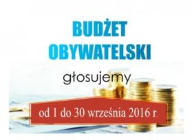 BUDŻET OBYWATELSKI - GŁOSOWANIE od 1 do 30 września 2017 r. Do 30 września br.
