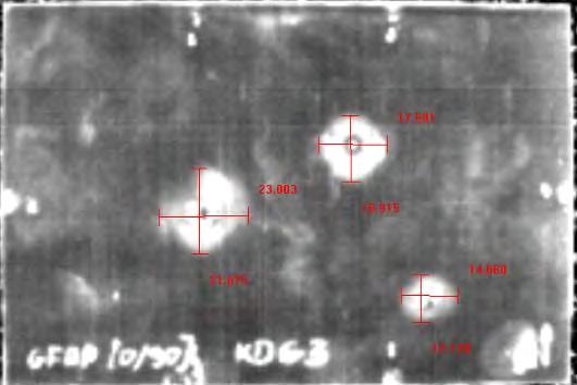Below are the results of tests carried out on carbon epoxy and epoxy-glass samples using the pulsed thermography (Figs. 4-7). The results of the thermography are shown as thermal images.