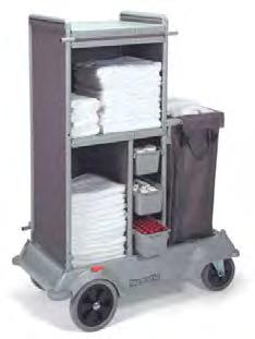 - 27 - SKAT 11 ServoKeeper Systems: Hotelový vozík - 2 police - 3 výsuvné nádoby - vak na bielizeň 1x100L