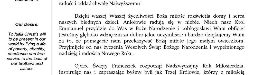 biurze parafialnym lub u Siostry w zakrys. Zapraszamy!
