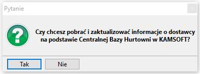 11. W razie rozbieżności, należy wybrać przycisk [F12] Aktualizuj, a następnie Pobierz dane z CBH (lub Shift + F12). Pojawi się wówczas komunikat, który należy potwierdzić klikając na Tak : 12.