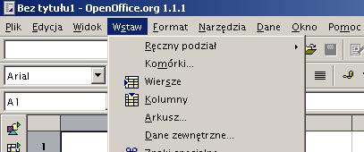 .. IV (kolumn jest 256). Na przec cu wersza kolumny znajduje s komórka arkusza. Jej adres składa s z oznaczena kolumny numeru wersza np. A, D28 tp.