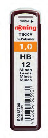 Dostępne warianty grafitu 0,5 mm (szare elementy obudowy) i 0,7 mm (czarne elementy obudowy).