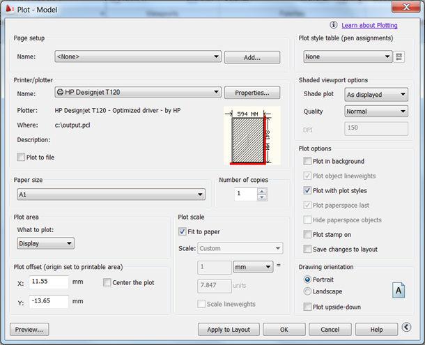 obiektów okienek ekranu AutoCAD wysłanych