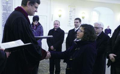 Drugi rząd: Jacek Baranowski, Kurt Góral, bp Ryszard Bogusz, ks. Marcin Orawski, Adam Rajczyba, Jacek Sowa. (Na zdjęciu brakuje Józefa Lasoty.