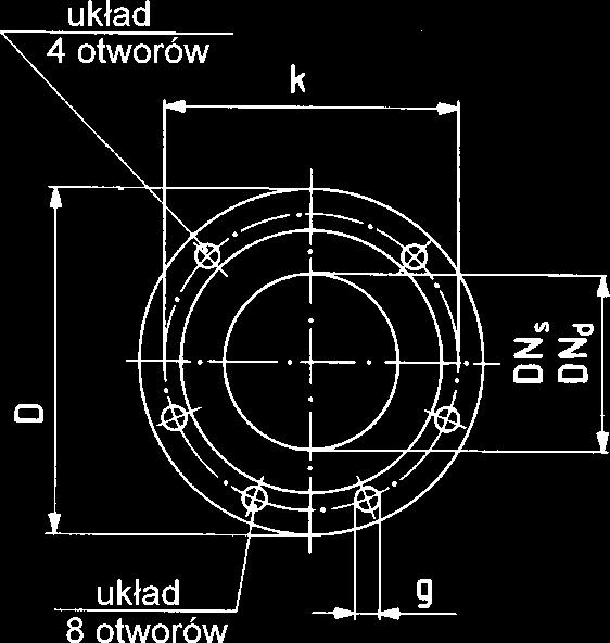 65 185 24 145 18 8 80 26 160 18 8 235 28 190 22 8 125 270 30 220 26 8 Kołnierze wg DIN 1092-2 PN 25 dla wykonania materiałowego W23 DN d Ilość D bf k g DN s otworów 32 140 18 18 4 40 150 18 110 18 4