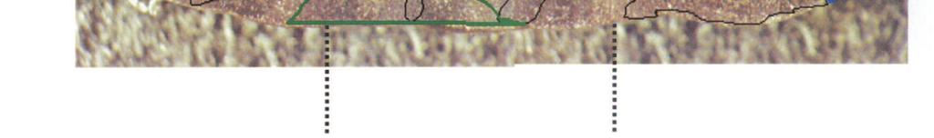 The principally same position in microstructure (between 2 nd and 3 rd beads of 1 st layer) is documented in three-layer welds.