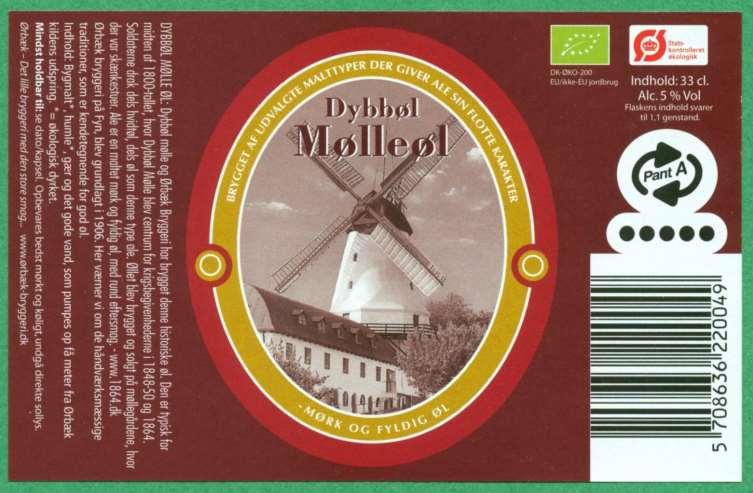 Etykiety piwne - Dania browar Ørbæk Bryggeri w Ørbaek ok. 2010 r.