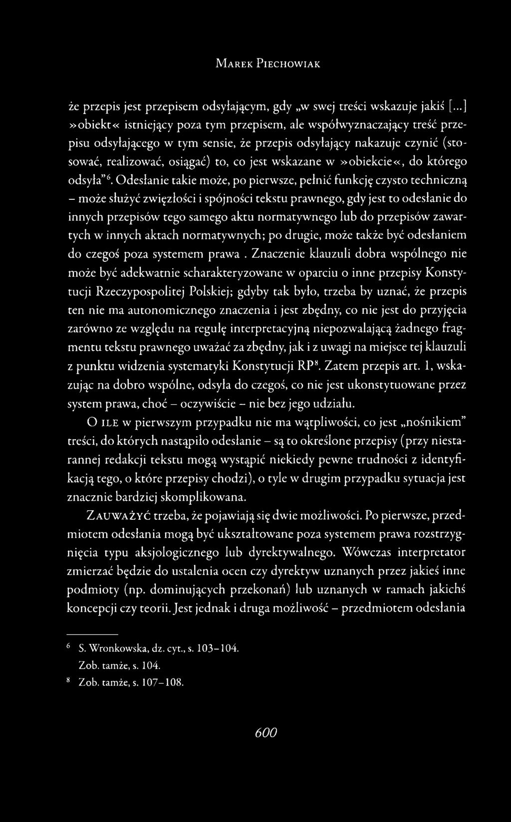 w»obiekcie«, do którego odsyła 6.