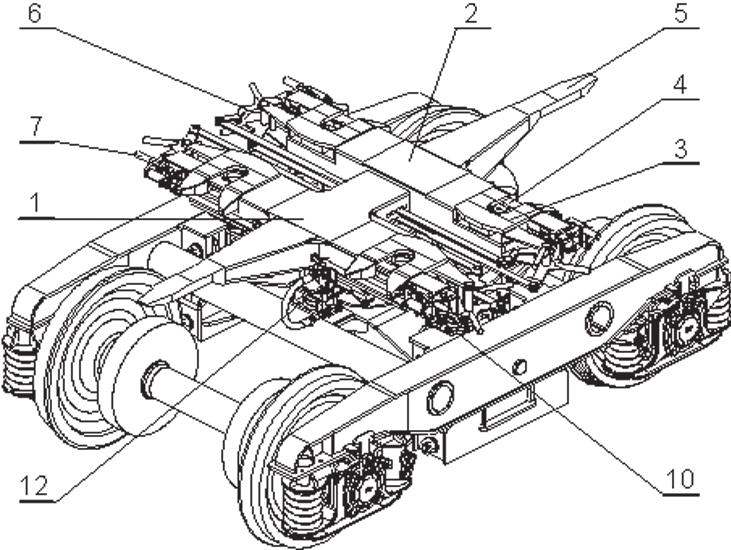 Charakterystyka techniczna pociągu masa wózka środkowego z adapterem masa wózka końcowego z adapterem masa naczepy skrzyniowej ładowność naczepy 8300 kg 8700 kg 10 700 kg 26 300 kg gabaryty naczepy