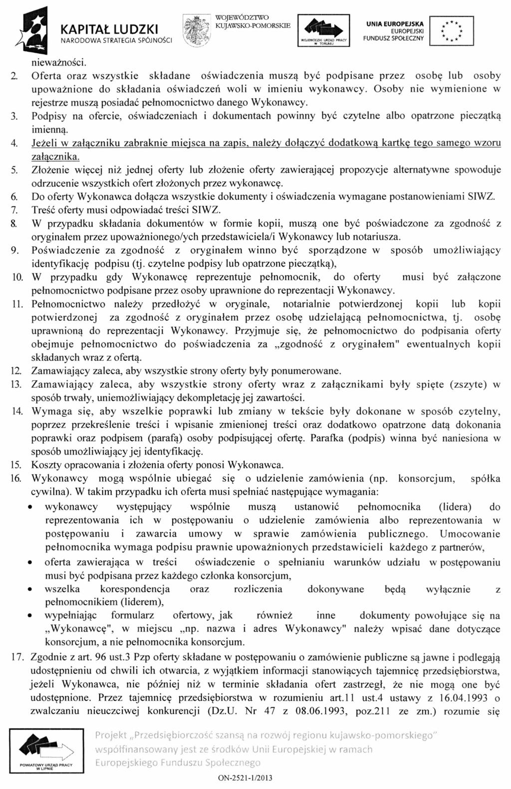 2. 3. 4. 5. 6. 7. 8. 9. KAPITAŁ lu DZKI ~ WOJEWÓDZTWO KUJAWSKO-POMORSKIE If~r \ I'i ; ',-~-~.:,/ nieważności.