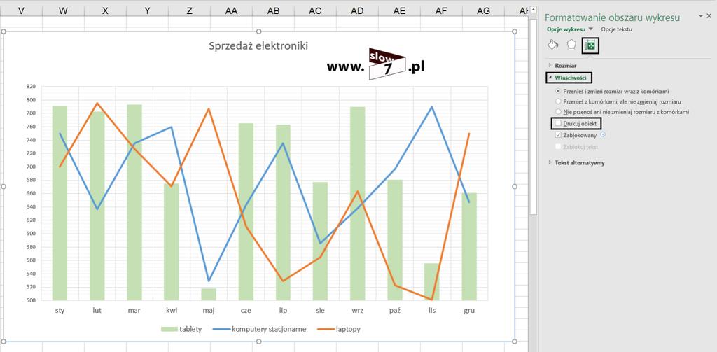 48 (Pobrane z slow7.pl) Jak już wyżej wspominałem aby tworzone wykresy spełniały nasze oczekiwania trzeba usiąść i opcjami tymi się pobawić.