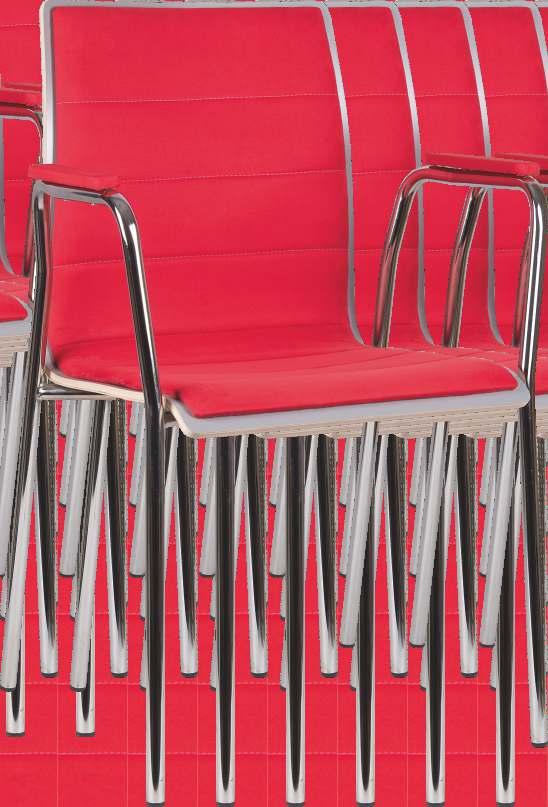 buddy Nowoczesne krzesło konferencyjne z nakładką tapicerowaną. Posiada możliwość sztaplowania.