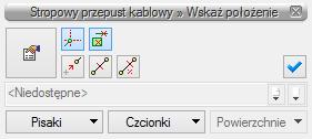 Rys. 30. Okno ustawień stropowego przepustu kablowego Po lewej stronie okna znajdują się dwa pola wyboru, tzn. Śledzenie elementów i Detekcja przewodów.