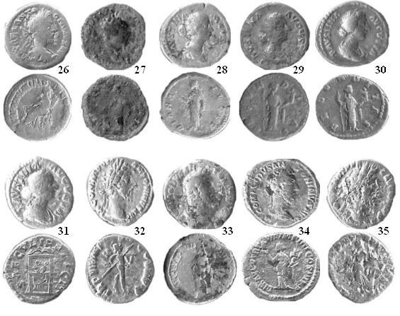 18 28.M a r e k Au r el iusz ( Faustyn a M łodsza), denar, lata 161-176, Rzym, RIC III 674. (zdj. 28) Av. Popiersie w draperii w pr.