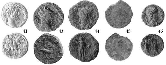 19 30.M a r e k Au r el iusz ( Faustyn a M łodsza), denar, lata 161-176, Rzym, RIC III 677. (zdj. 30) Av. Popiersie w draperii w pr., w otoku: FAVSTINA AVGVSTA; Rv. Fecunditas stojąca w pr.