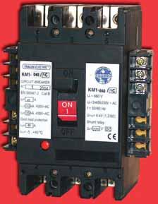 Wyłączniki kompaktowe Wyłączniki kompaktowe 230/400 V AC 50/60 Hz Ui 690 V Uimp 6 kv 3P To -5..+40 C Ta -5..+55 C 2000 m Spis piktogramów I/0 Dane przeciążeniowych wyzwalaczy termicznych Ith max.
