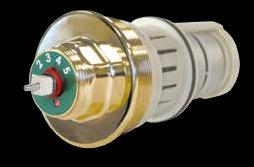 Green 15-40mm Zawory regulacyjne z przepływem niezależnym od zmian ciśnienia SPECYFIKACJA Wkładka: Ciśnienie statyczne: 2500 kpa / 360 psi Temperatura otoczenia: +1 C do +50 C / +34 F do +122 F