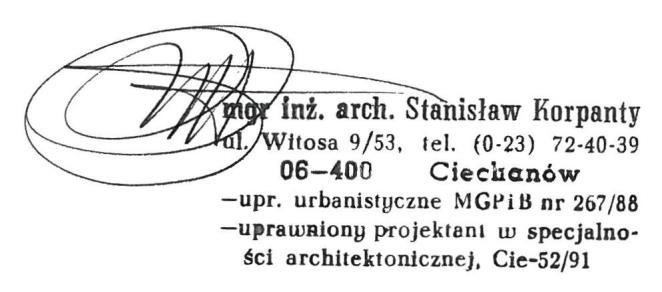 Zespół autorski: Główny projektant: mgr inż. arch.