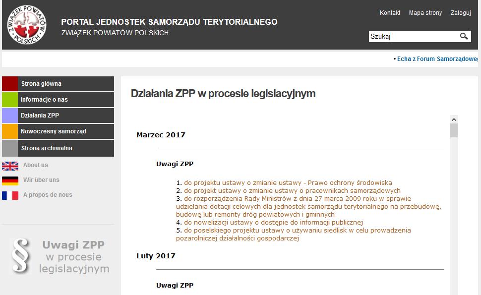 L.P. Odbiorca Uwagi ZPP zgłoszone do projektu 12 Sejm RP 13 14 15 16 17 Edukacji Narodowej Edukacji Narodowej Edukacji Narodowej Edukacji Narodowej Edukacji Narodowej ustawy o używaniu siedlisk w