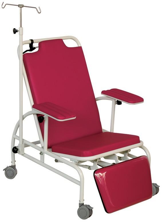 Fotel do dializ i pobierania krwi 2007 Parametry: Wysokość: 430 mm Długość: 1620 mm Szerokość: 760 mm Siedzisko: 540 mm x 390 mm 540 mm x