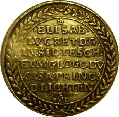 20 Talar napisowy Elżbieta Lukrecja zmarła 19 maja 1653 roku i była ostatnim Piastem zasiadającym na tronie cieszyńskim.