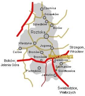 4 Gmina Dobromierz posiada rolniczo-przemysłowy charakter, o czym decyduje znaczna część użytków rolnych (około 70 % powierzchni) oraz bogate złoża granitu znajdujące się w jej północno-wschodniej